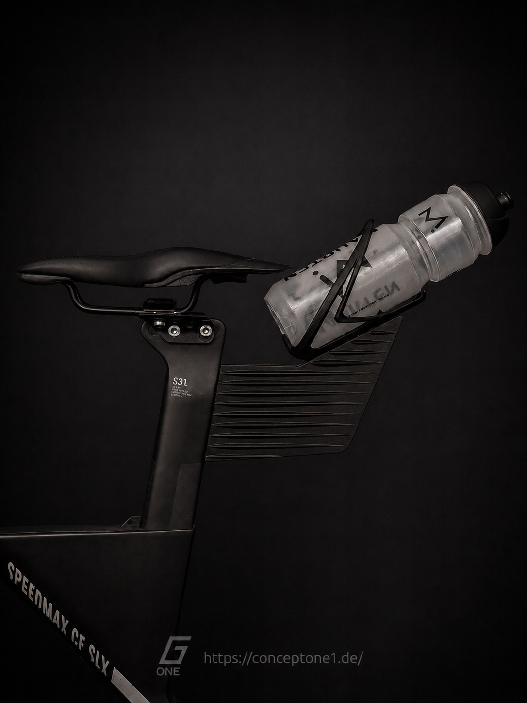 Canyon Speedmax Bottle Holder Fin – Aero-Flaschenhalter in Schwarz